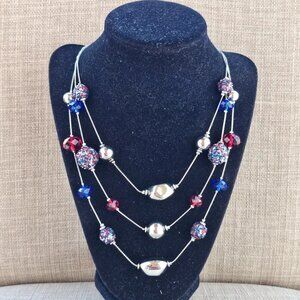 Mixit Color Women Necklace Multi Color Beads Layer Necklace Fashion Jewelry $28